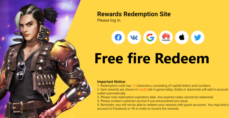 reward.ff.garena.com Free fire Redeem