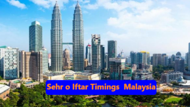 Sehr o Iftar Timings Malaysia
